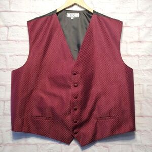 After‎ Six Suit Vest Mens 4XF Burgundy Textured Tuxedo Formal Wedding Waistcoat